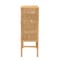 Baxton Studio Vivan Modern Bohemian Natural Brown Rattan and Mahogany Wood 3-Shelf Storage Cabinet 228-13134-ZORO - alternate 2